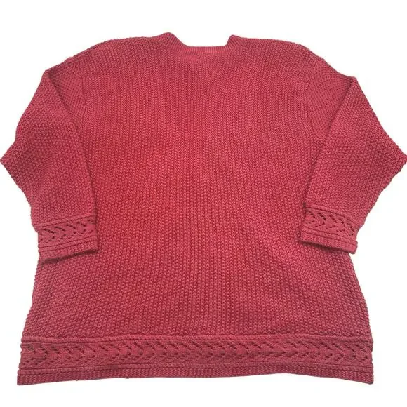 New York Style Womens VTG Heavyweight Embroidered Cottagecore Zip Cardigan Sz L - Picture 5 of 10